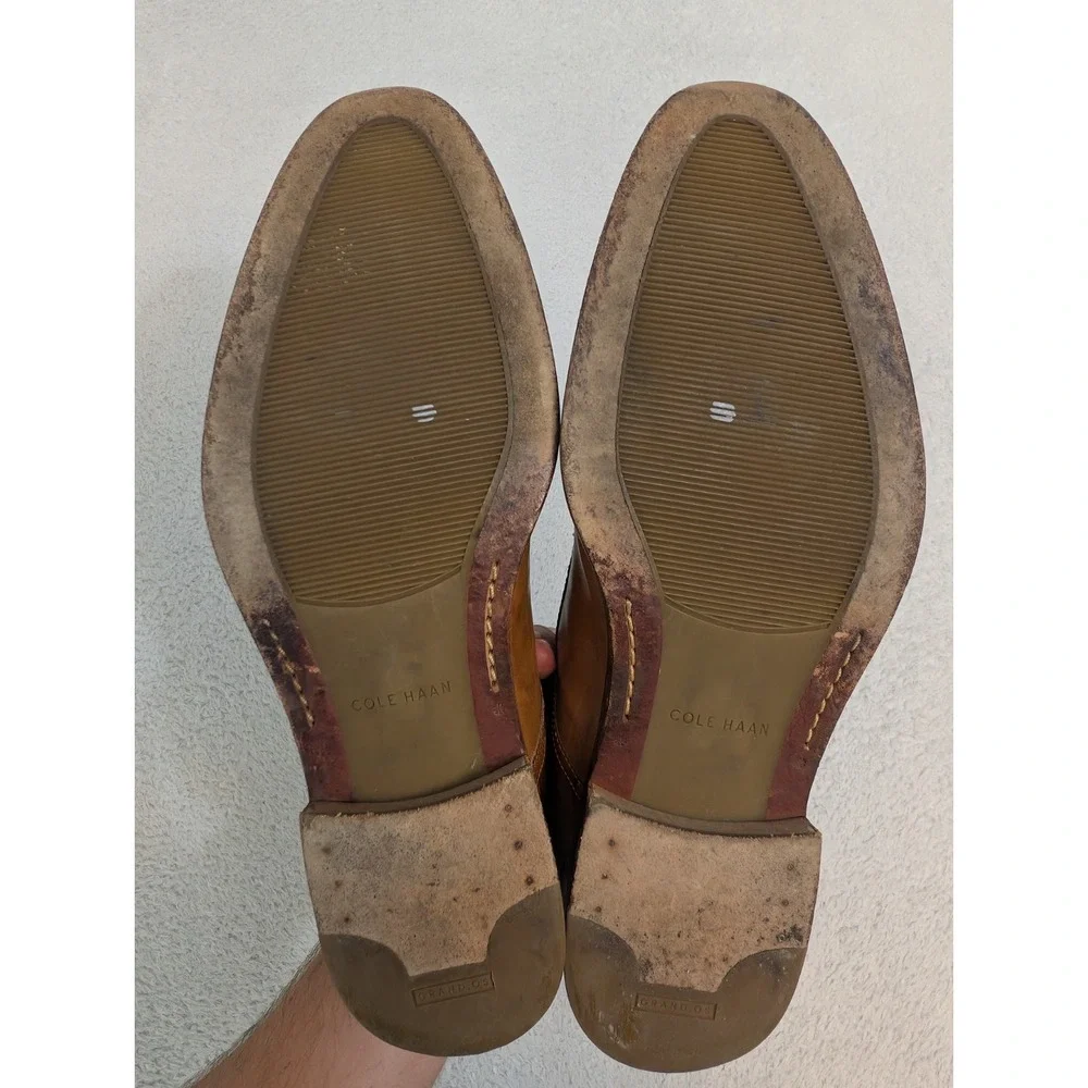 Cole Haan Grand.OS Men's‎ Dress Shoes size 10.5 C14230 Brown CLEAN! EUC!